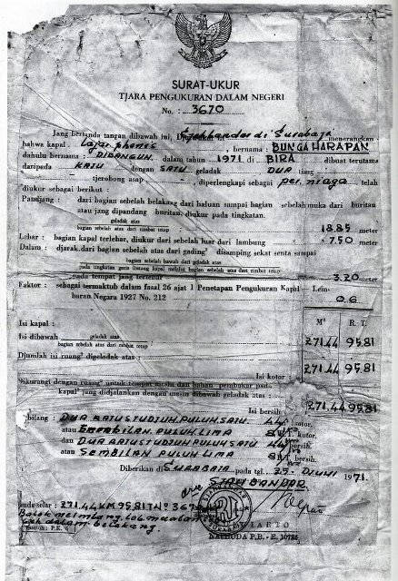 Perahu 'Lajar penis' asal Bira, 1971